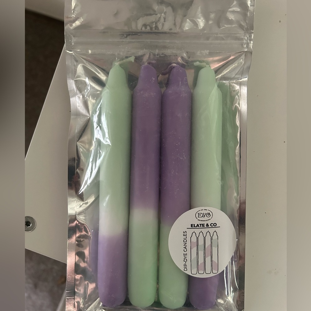 Dip dye candles